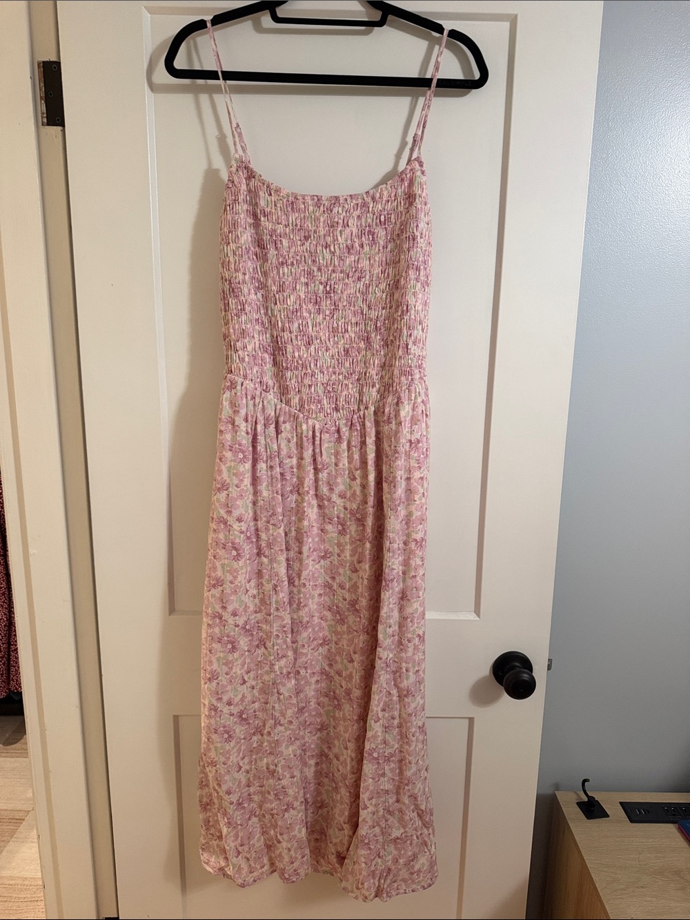 American Eagle Outfitters Pink Floral Smocked Sundress